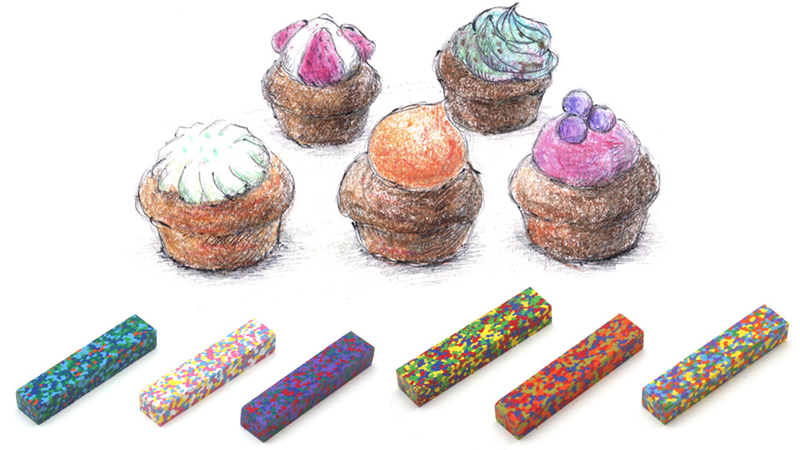 Illustration for article titled Pixelated Crayons Are Retroriffic In Every Way